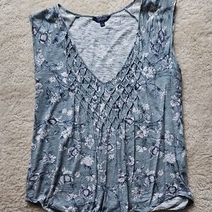 Lucky Brand Blue Floral Women's Blouse